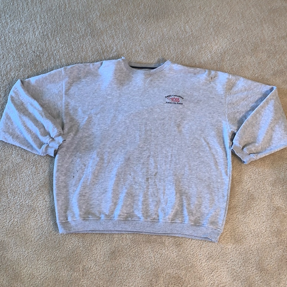 Men’s Sweatshirt, Size 2XL, Gray